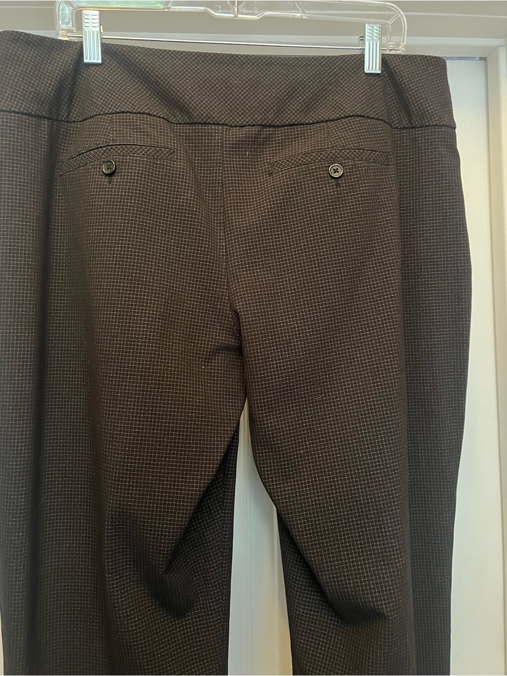 Charcoal tiny checked Pants. 14